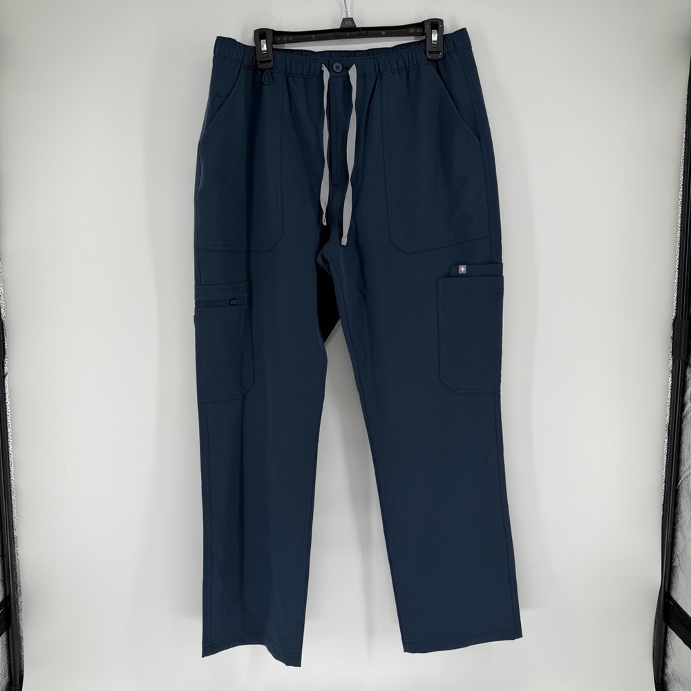 Figs Cairo Cargo Zip Fly Scrub Pants Blue PO# 7092 Men’s Large